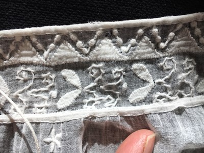 Lot 48 - A whitework embroidered muslin dress, French, circa 1806