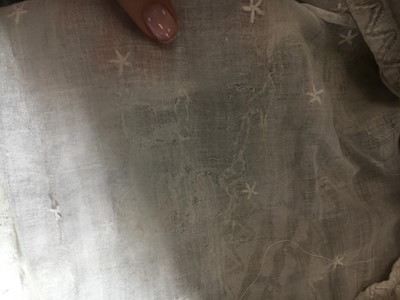 Lot 48 - A whitework embroidered muslin dress, French, circa 1806