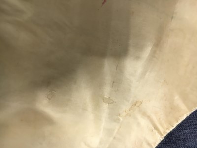 Lot 14 - A gentleman's blue and green voided velvet tailcoat, French, circa 1800