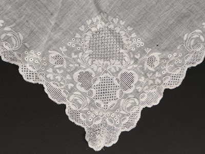 Lot 498 - A group of whitework embroidered accessories,...