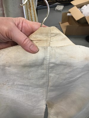 Lot 15 - A gentleman's embroidered ivory silk waistcoat, 1790s