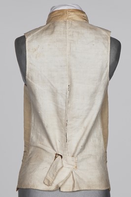 Lot 15 - A gentleman's embroidered ivory silk waistcoat, 1790s
