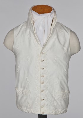 Lot 22 - A gentleman's whitework embroidered waistcoat, circa 1805