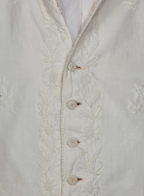 Lot 22 - A gentleman's whitework embroidered waistcoat, circa 1805
