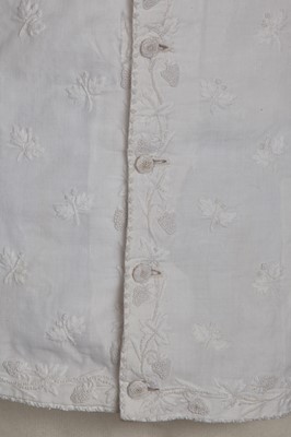 Lot 21 - A gentleman's whitework embroidered cotton waistcoat, 1803-04