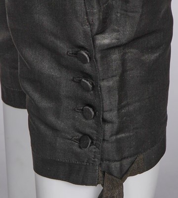 Lot 66 - A pair of black satin breeches, 1800-1810