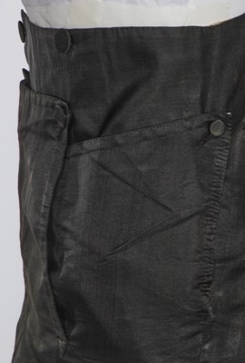 Lot 66 - A pair of black satin breeches, 1800-1810