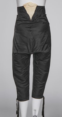 Lot 66 - A pair of black satin breeches, 1800-1810