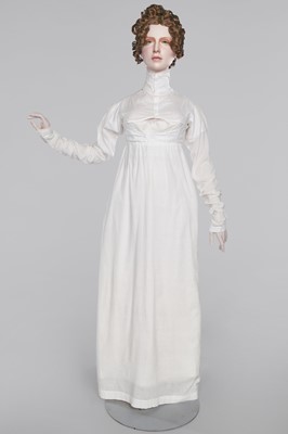 Lot 68 - A rare white cotton sporting petticoat, English, circa 1810