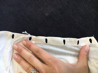 Lot 68 - A rare white cotton sporting petticoat, English, circa 1810