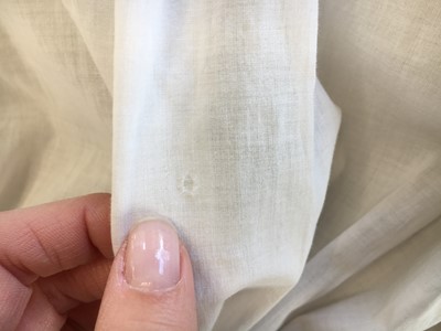 Lot 68 - A rare white cotton sporting petticoat, English, circa 1810