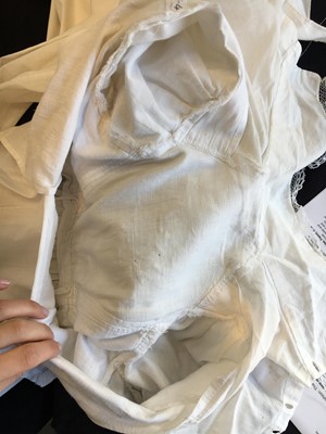 Lot 68 - A rare white cotton sporting petticoat, English, circa 1810