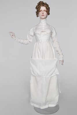 Lot 68 - A rare white cotton sporting petticoat, English, circa 1810