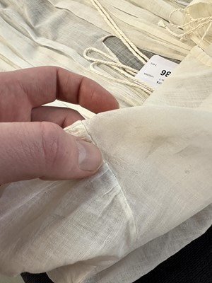Lot 86 - A white-worked muslin day dress, English, circa 1812