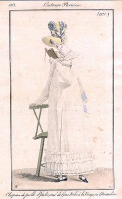Lot 86 - A white-worked muslin day dress, English, circa 1812