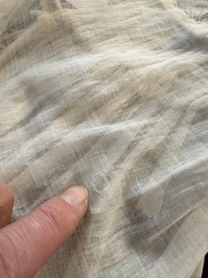 Lot 86 - A white-worked muslin day dress, English, circa 1812