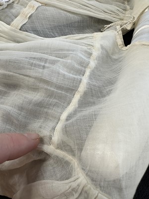 Lot 86 - A white-worked muslin day dress, English, circa 1812