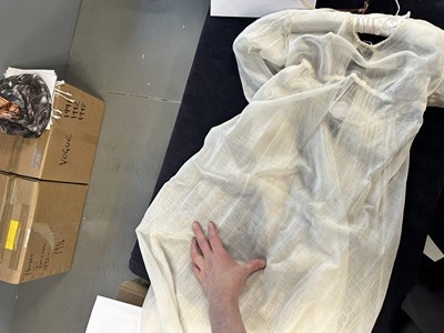 Lot 86 - A white-worked muslin day dress, English, circa 1812