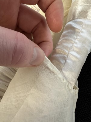 Lot 86 - A white-worked muslin day dress, English, circa 1812
