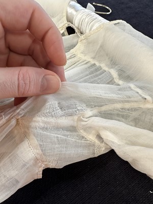 Lot 86 - A white-worked muslin day dress, English, circa 1812