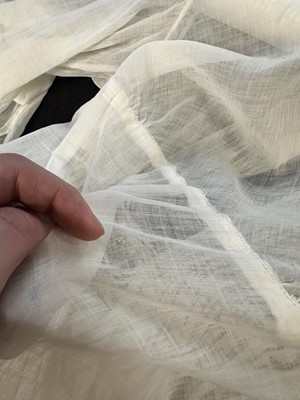 Lot 86 - A white-worked muslin day dress, English, circa 1812