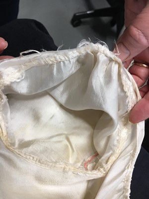 Lot 75 - An ivory silk dress, French, circa 1809-13