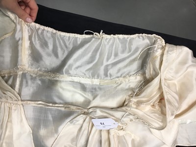 Lot 75 - An ivory silk dress, French, circa 1809-13