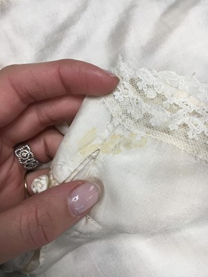 Lot 75 - An ivory silk dress, French, circa 1809-13