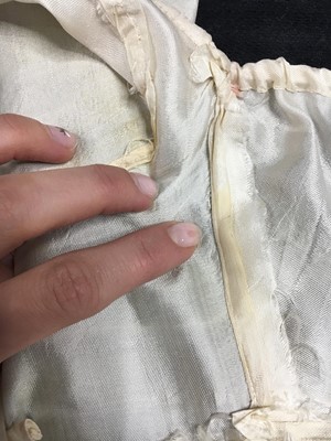 Lot 75 - An ivory silk dress, French, circa 1809-13
