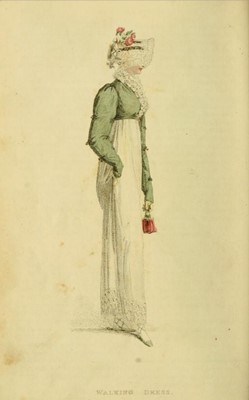 Lot 77 - A figured sarsanet spencer and muslin petticoat, English, circa 1810-15