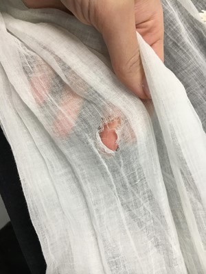 Lot 77 - A figured sarsanet spencer and muslin petticoat, English, circa 1810-15