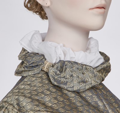 Lot 77 - A figured sarsanet spencer and muslin petticoat, English, circa 1810-15