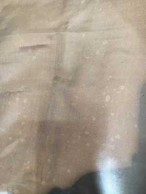 Lot 82 - A green-brown shot silk taffeta dress, French, circa 1810