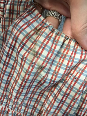 Lot 25 - A Provençal printed cotton day dress, French, circa 1800