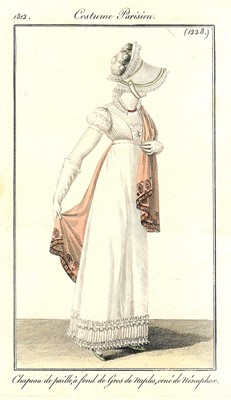 Lot 87 - A white cotton afternoon dress, English, circa 1812-13