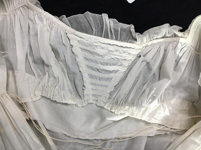 Lot 87 - A white cotton afternoon dress, English, circa 1812-13