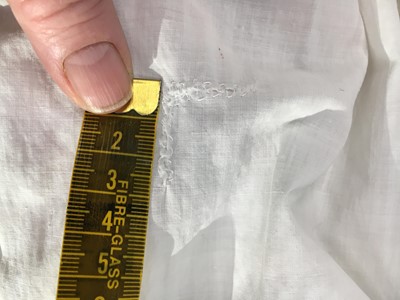 Lot 87 - A white cotton afternoon dress, English, circa 1812-13