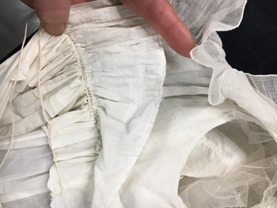 Lot 87 - A white cotton afternoon dress, English, circa 1812-13