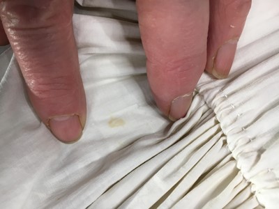 Lot 87 - A white cotton afternoon dress, English, circa 1812-13