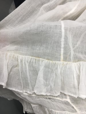 Lot 76 - A whiteworked muslin afternoon dress, English, circa 1810-12