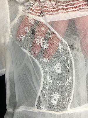 Lot 76 - A whiteworked muslin afternoon dress, English, circa 1810-12