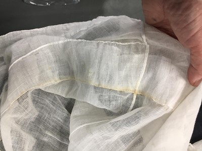 Lot 76 - A whiteworked muslin afternoon dress, English, circa 1810-12