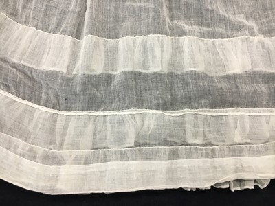Lot 76 - A whiteworked muslin afternoon dress, English, circa 1810-12