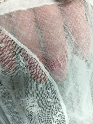 Lot 76 - A whiteworked muslin afternoon dress, English, circa 1810-12