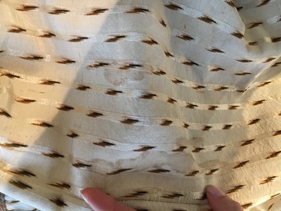 Lot 29 - A clouded satin-striped poplin over dress and a muslin gown, circa 1805