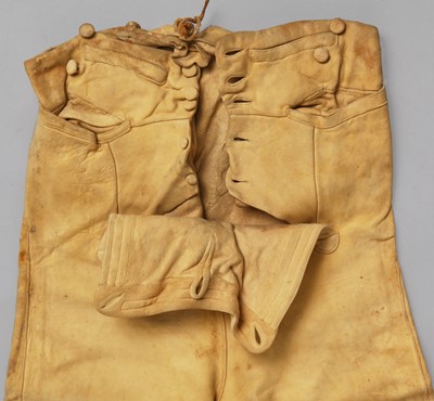 Lot 19 - A pair of gentleman's doeskin riding breeches, 19th century