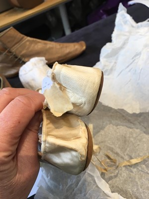 Lot 117 - Four pairs of shoes, 1820s-30s