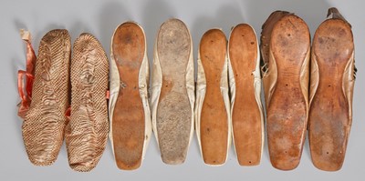 Lot 117 - Four pairs of shoes, 1820s-30s