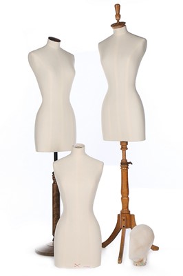 Lot 391 - Two Stockman style mannequins, modern,...