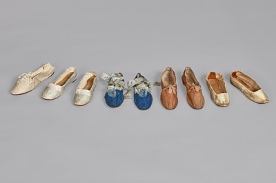 Lot 92 - Four pairs of slippers, 1810-1820